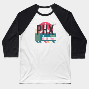 Phoenix (PHX) Airport // Sunset Baggage Tag Baseball T-Shirt